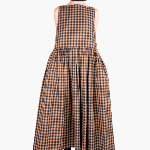 17. a648d w c309.1.24 washed grano collo quadro sleeveless dress